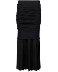 MM6 by Maison Margiela - Pleated Skirt With Textured Ruching - Lyst