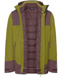 Jack Wolfskin - Fitness ,Groen ,Wol Jasper Decade 3In 1 Jas - Lyst