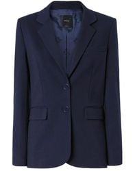 Pinko - Jassen ,Blauw ,Nylon Stijlvolle Stoffen Jas - Lyst