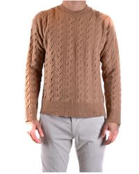 Laneus - Truien & Vesten ,Bruin ,Rondgebreide Trui - Lyst