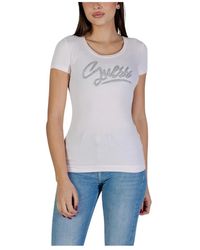Guess - Kurzärmeliges Rundhals-T-Shirt - Lyst