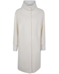 Herno - Jassen ,Wit ,Medium Jacket Met Volledige Rits - Lyst