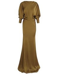 Cortana - Dorado, Lang Gouden Jurk - Lyst