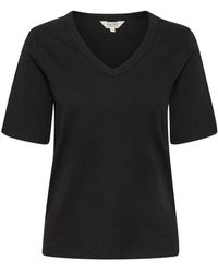 Part Two - Schwarzes bio-baumwolle v-ausschnitt t-shirt - Lyst
