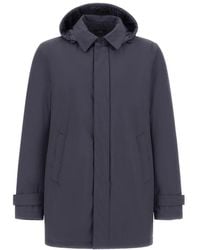 Herno - Jassen ,Blauw ,Polyester Laminar Windstopper 2-Layer Parka - Lyst