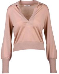Kangra - Truien & Vesten ,Roze ,Wol Polo Van Gebreide Stof - Lyst