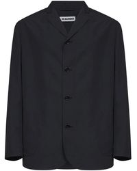 Jil Sander - Jassen ,Zwart ,Polyester Boxy Blazer - Lyst