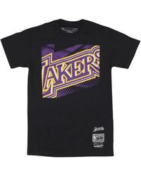 Mitchell & Ness - Tops ,Zwart ,Katoen Nba Big Face Tee Loslak Zwart - Lyst