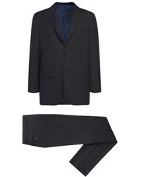 Kiton - Kostuums ,Blauw ,Wol Marineblauwe Wollen Pak - Lyst