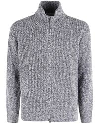 Kangra - Truien & Vesten ,Grijs ,Wol Maglia Full Zip - Lyst