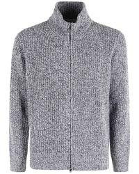 Kangra - Truien & Vesten ,Grijs ,Wol Maglia Full Zip - Lyst