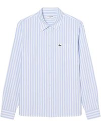 Lacoste - Overhemden ,Blauw ,Casual Shirts - Lyst
