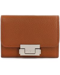 Kazar - Accessoires ,Bruin ,Leer Compact Wallet - Lyst
