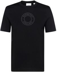 Burberry - Schwarze logo print t-shirts und polos - Lyst
