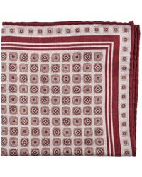 Brunello Cucinelli - Geometrisch-Patroon Omkeerbare Zijden Pochet - Lyst