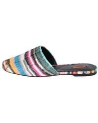 Missoni - Schoenen ,Veelkleurig ,Leer Zig Zag Stof Muiltjes Zoe Stijl - Lyst