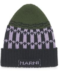 Marni - Accessoires ,Groen ,Beanies - Lyst