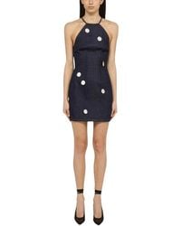 David Koma - Denim Mini Dress With Mirrors - Lyst