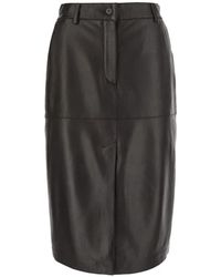 P.A.R.O.S.H. - Rokken ,Bruin ,Leer Maciock 26 Mini Rok - Lyst