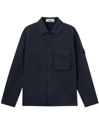 Stone Island - Broken Twill Old Effect Overshirt - Lyst