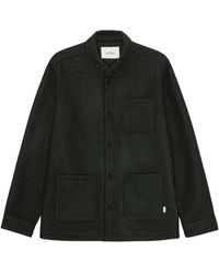 Les Deux - Jassen ,Groen ,Wol Rechte Wolmix Overshirt - Lyst