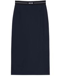 MSGM - Blaue plissierte rock - Lyst