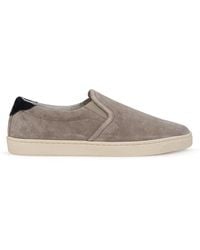 Brunello Cucinelli - Klassische Suede Slip-On Schuhe - Lyst