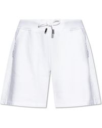 DSquared² - Korte Broeken ,Wit ,Katoen Katoenen Shorts Met Geprint Logo - Lyst