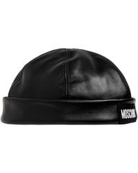 Moschino - Accessoires ,Zwart ,Katoen Leren Pet Met Logopatch - Lyst