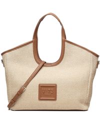 V73 - Stilvolle Zweitönige Tasche Mit Geprägtem Logo - Lyst