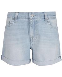 7 For All Mankind - Denim shorts 7 for all kind - Lyst