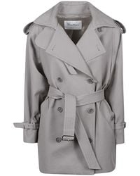 Max Mara - Mxscacio Korte Katoenen Trenchcoat - Lyst