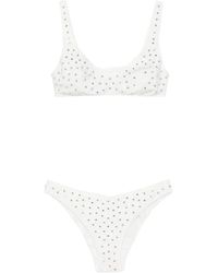 Oséree - Badmode ,Wit ,Bridal Gem Sporty Set - Lyst