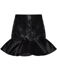 Ganni - Rokken ,Zwart ,Floral Motif Skirt - Lyst