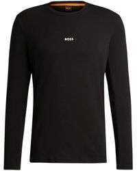 HUGO - Stretch Katoen Logo T-Shirt - Lyst