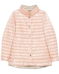 Herno - Jassen ,Roze ,Omkeerbare A-Lijn Jas - Lyst