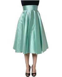 Dolce & Gabbana - Geplooide A-Lijn Midi Rok - Lyst