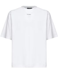 Dolce & Gabbana - Tops ,Wit ,Katoen Oversized T-Shirt Met Print - Lyst
