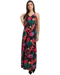 Yes-Zee - Lange Jurk Met Bloemenmotief - Lyst
