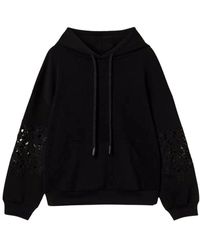 Twinset - Hoodie mit makramee-detail - Lyst