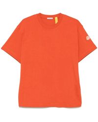 Moncler - Oranges Rundhals Baumwoll T-Shirt - Lyst
