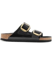 Birkenstock - Arizona Big Buckle Patent Leather Two Bar Mules , Patent - Lyst