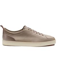 Santoni - Suede Calf Leather Sneaker - Lyst