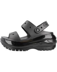 Crocs™ - Schoenen ,Zwart ,Klassieke Mega Crush Platte Sandalen - Lyst