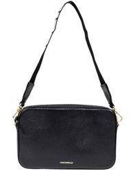 Coccinelle - Schwarze Leder-Reißverschlusstasche Mit Taschen - Lyst