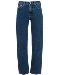 JW Anderson - High-rise straight-leg denim jeans - Lyst