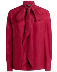 Etro - Overhemden ,Rood ,Blouses - Lyst