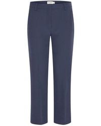 Ichi - Cropped Trousers - Lyst