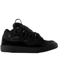 Lanvin - Schoenen ,Zwart ,Leer Curb Sneakers - Lyst