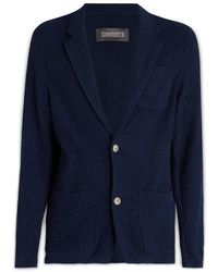 SUNHOUSE - Jassen ,Blauw ,Leer Edo Blazer - Lyst